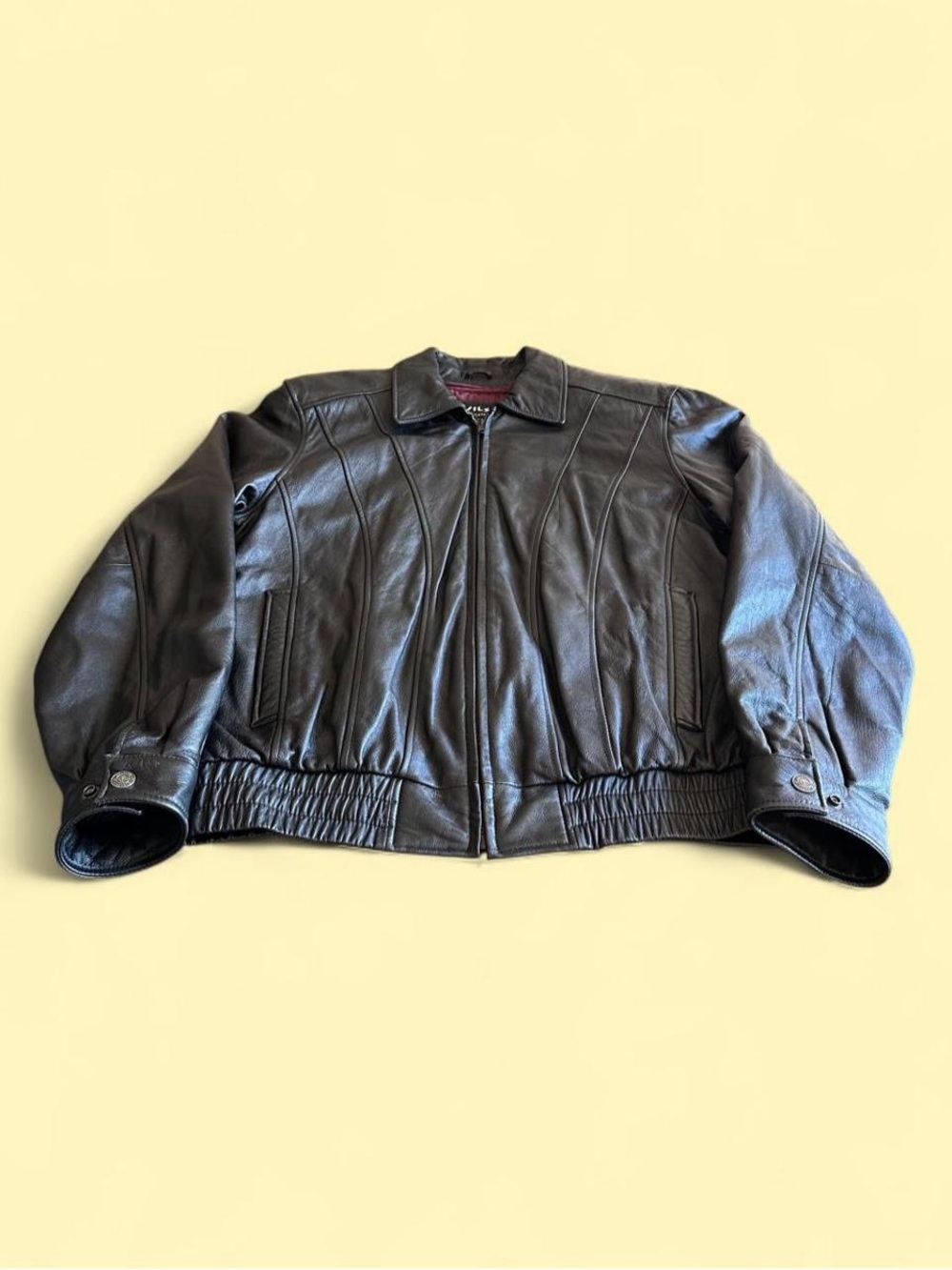 Vintage Wilsons Leather Bomber Jacket Thinsulate Black Men’s L Tall